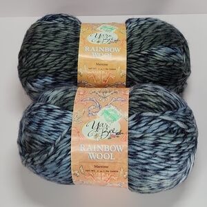 Yarn Bee Rainbow Wool Yarn 2 Skeins in Maritime